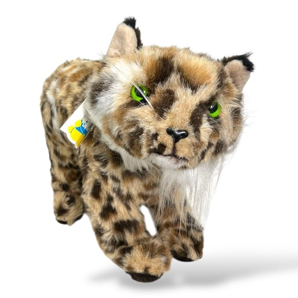 Vintage 1978 DAKIN Pillow Pets Stuffed Standing Bobcat "Wildfire" 22"x12" - Picture 1 of 12